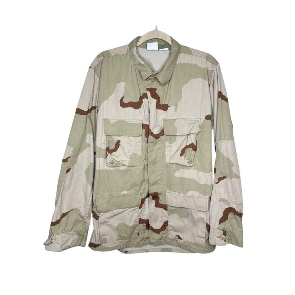 Propper Combat Coat Men Medium Long Camo Utility Jacket BDU Field Shirt Military